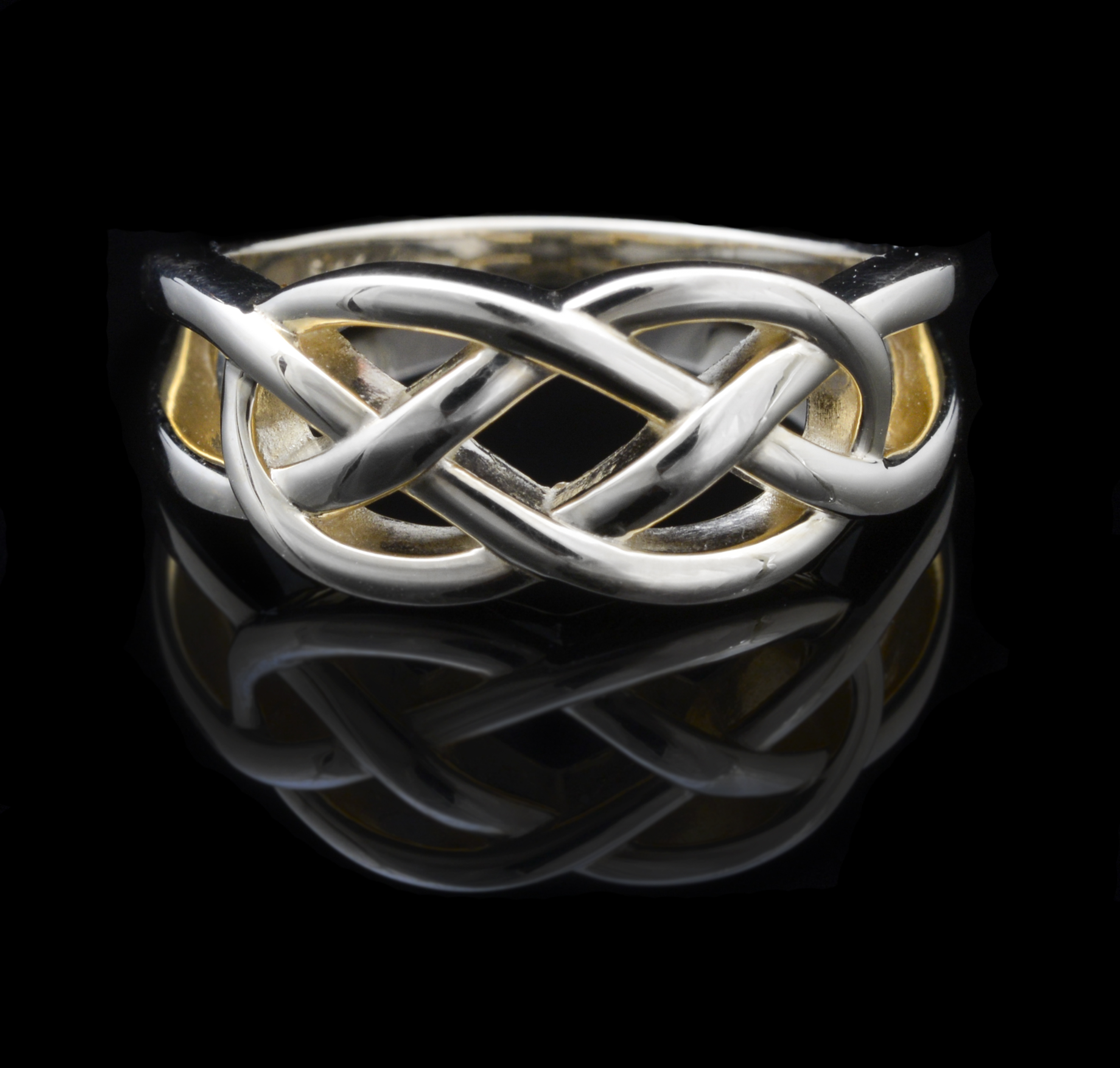 14k Two Tone Gold High Polish Love Knot Ring – JewelryAffairs