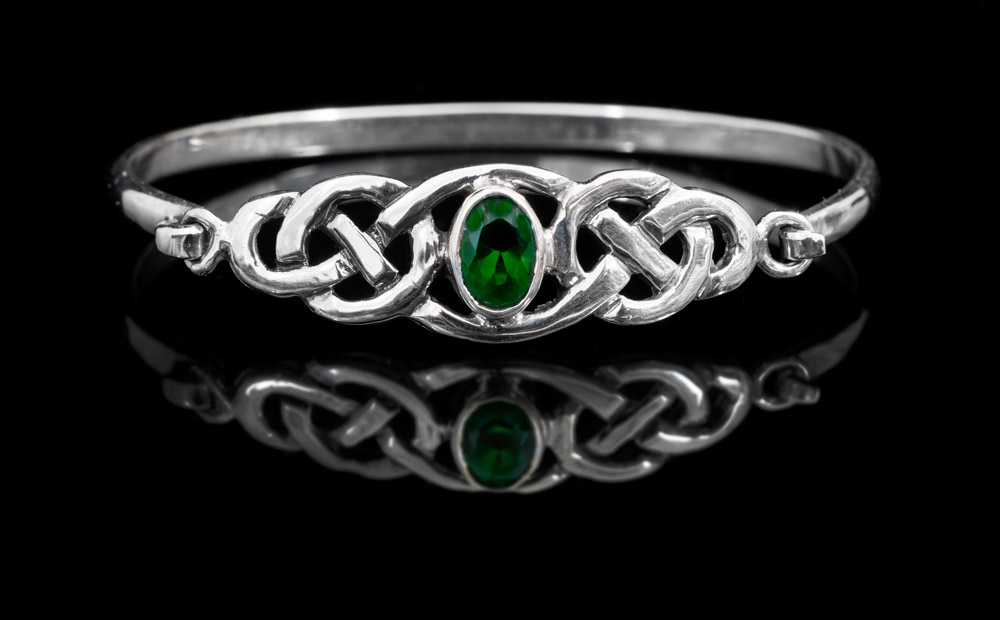 Sterling & 10K Celtic Knot Dragon Weave Bracelet — Basil-Ltd: Irish & Celtic