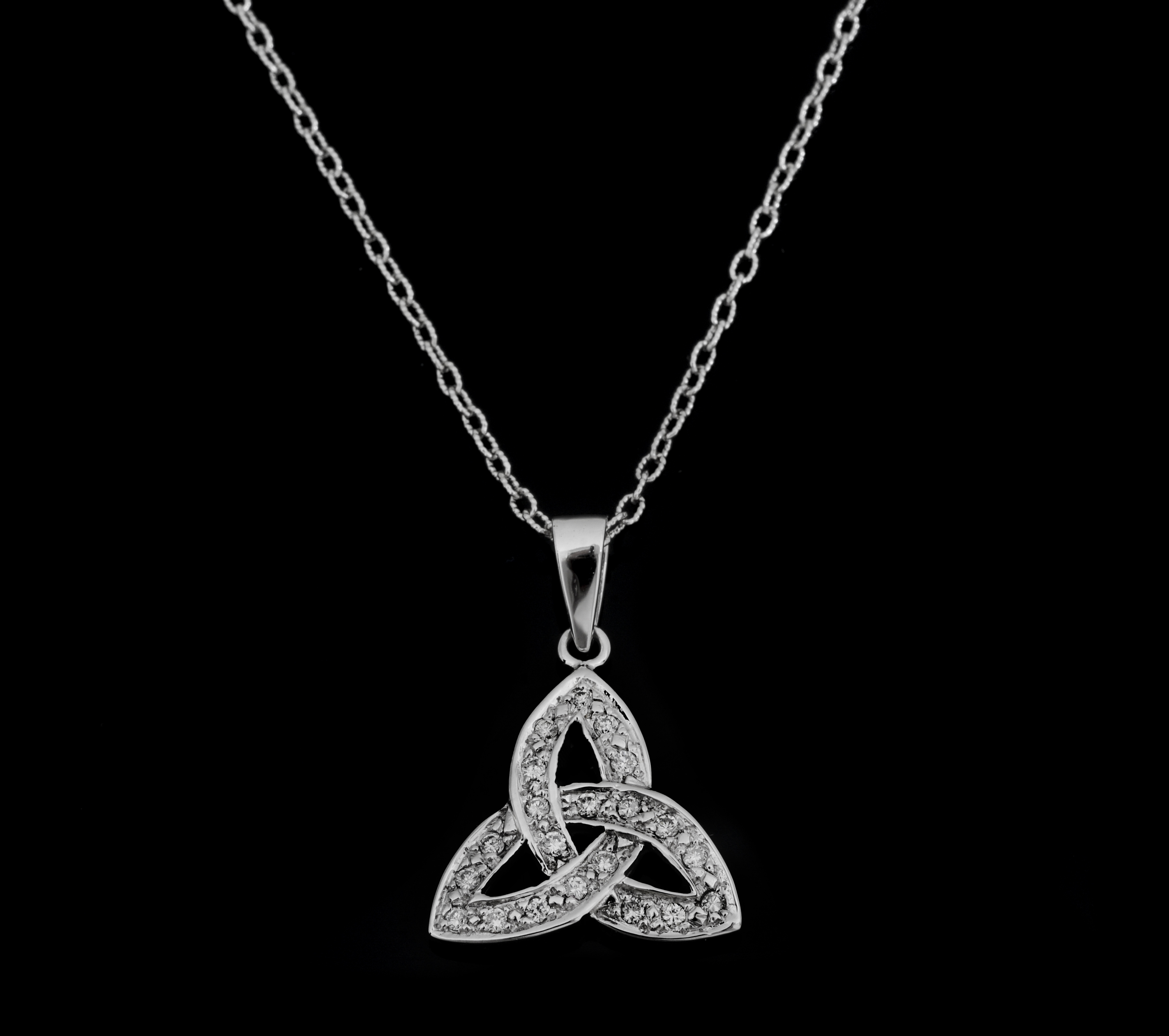 14kt diamond Trinity Pendant | Ballyea Jewelry Designs