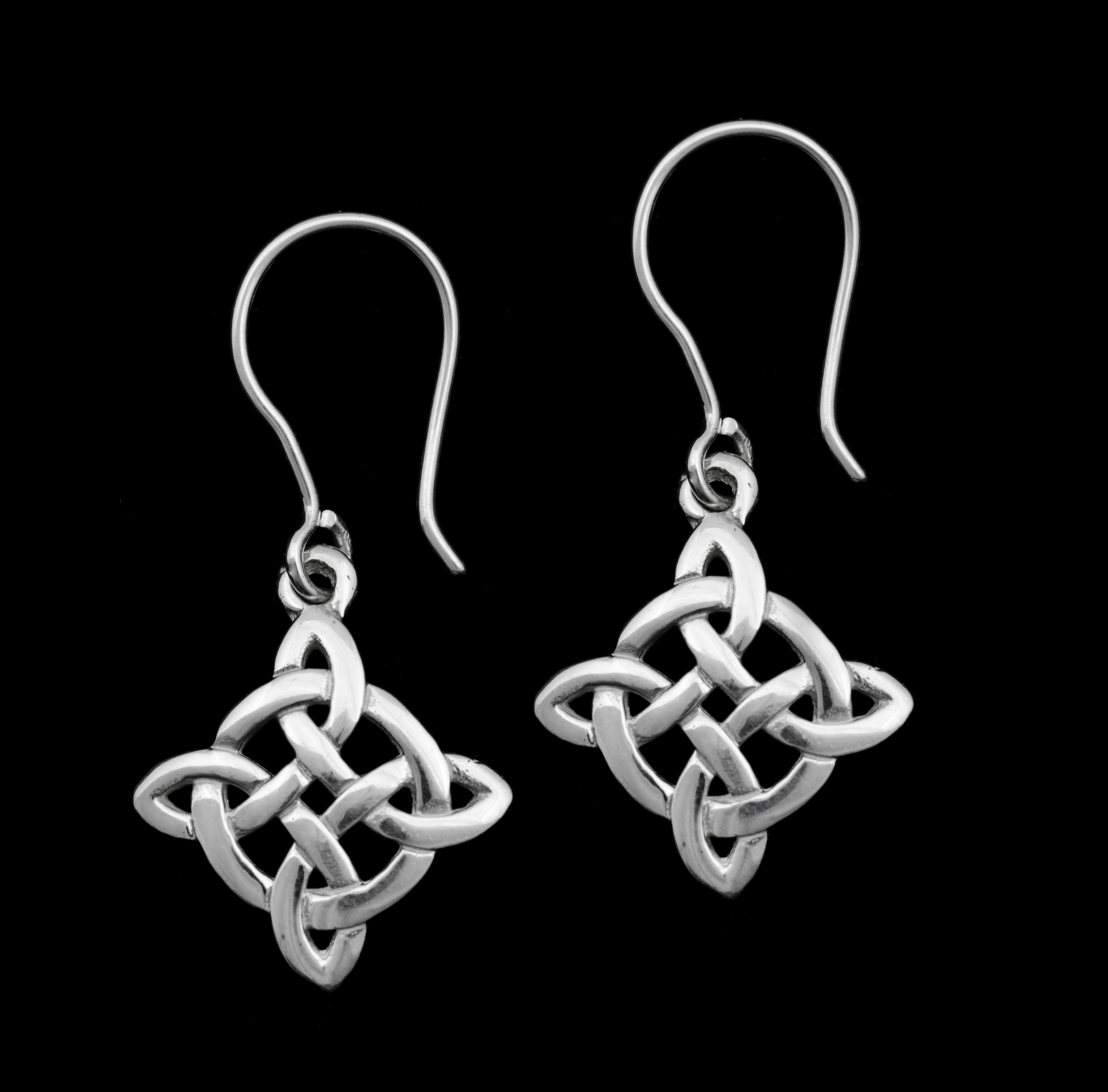 Long Silver Celtic Knot Earrings Celtic jewelry Silver Jewelry Celtic Earrings