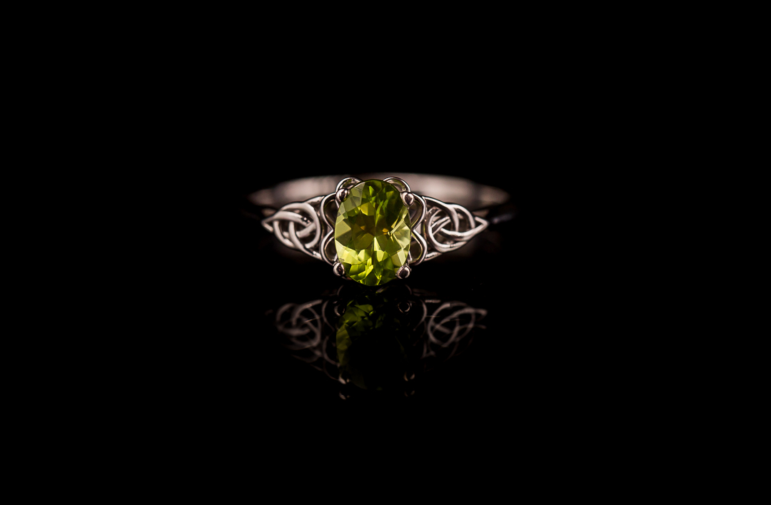 Genuine Mexican Jelly Opal and Peridot 14K Yellow Gold Ring